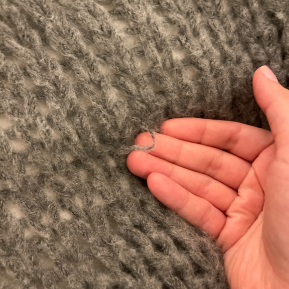 Loose Knit grey long cardigan - Picture 4 of 4